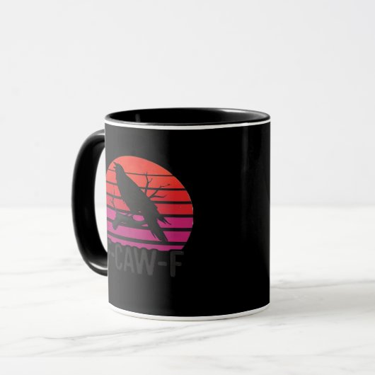 F-Caw-F Funny Crow Classic Minimal Clean Tasse (Vorderseite Links)