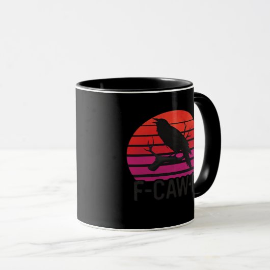 F-Caw-F Funny Crow Classic Minimal Clean Tasse (VorderseiteRechts)