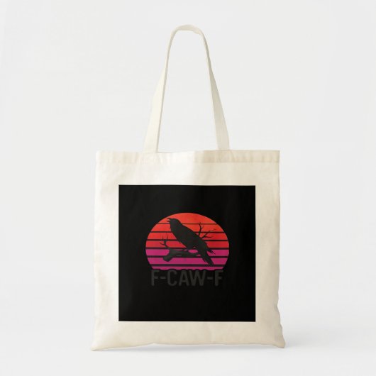 F-Caw-F Funny Crow Classic Minimal Clean Tragetasche (Vorne)