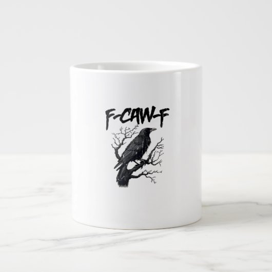 F-Caw-F Funny Crow Essential Cool Unique Jumbo-Tasse (Vorderseite)