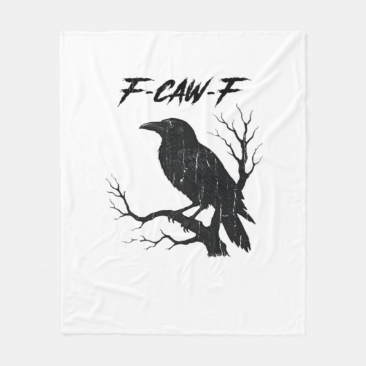 F-Caw-F Funny Crow Fleecedecke (Vorderseite)