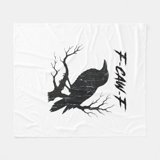 F-Caw-F Funny Crow Fleecedecke (Vorderseite (Horizontal))