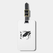 F-Caw-F Funny Crow Gepäckanhänger (Vorderseite vertikal)