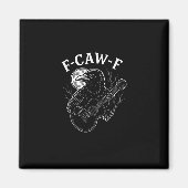 F-Caw-F Funny Crow Guitar Halloween Bird Music Vin Magnet (Vorne)