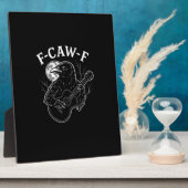 F Caw F Funny Crow Guitar Halloween Vintage Style Fotoplatte (Seite)