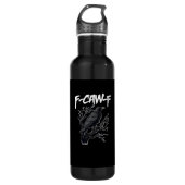 F-Caw-F Funny Crow Minimal Clean Edelstahlflasche (Vorderseite)