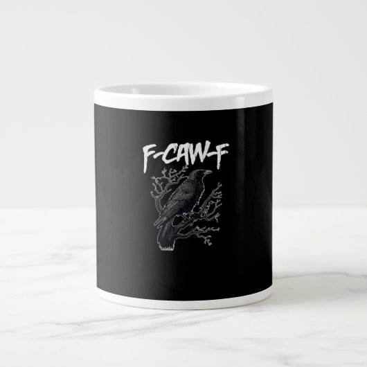 F-Caw-F Funny Crow Minimal Clean Jumbo-Tasse (Vorderseite)