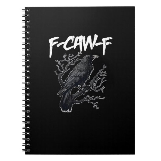 F-Caw-F Funny Crow Minimal Clean Notizblock (Vorderseite)