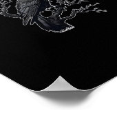 F-Caw-F Funny Crow Minimal Clean Poster (Ecke)