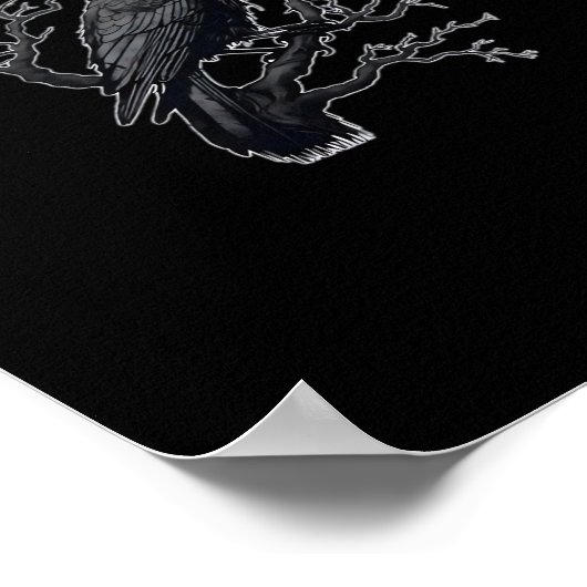 F-Caw-F Funny Crow Minimal Clean Poster (Ecke)