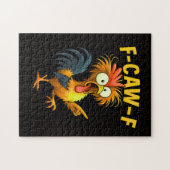 "F Caw F" Funny Crow Sarcastic Bird Humor Puzzle (Horizontal)