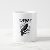 F Caw F Funny Crow Support Your Murder Graphic Jumbo-Tasse (Vorderseite)