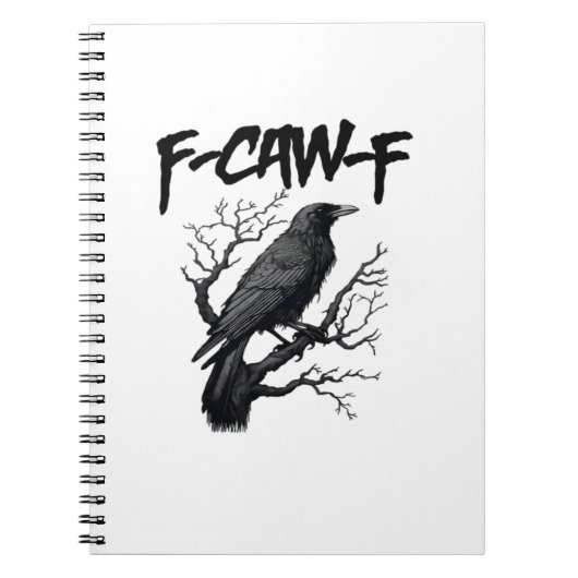 F Caw F Funny Crow Support Your Murder Graphic Notizblock (Vorderseite)