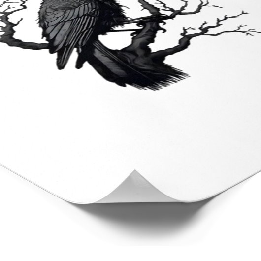 F Caw F Funny Crow Support Your Murder Graphic Poster (Ecke)