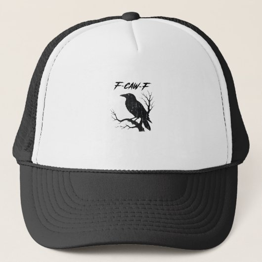 F-Caw-F Funny Crow Truckerkappe (Vorderseite)