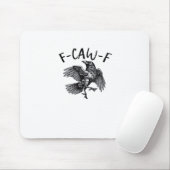 F Caw F Funny Crow Vintage Graphic Mousepad (Mit Mouse)