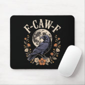 F-caw-f Funny Crows Night Bird Liebhaber Halloween Mousepad (Mit Mouse)