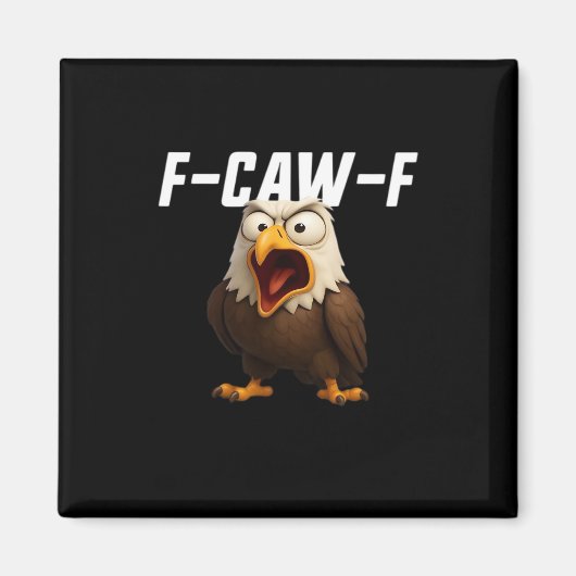 F-Caw-F Funny F-Caw-F Gear Retro Classic Magnet (Vorne)