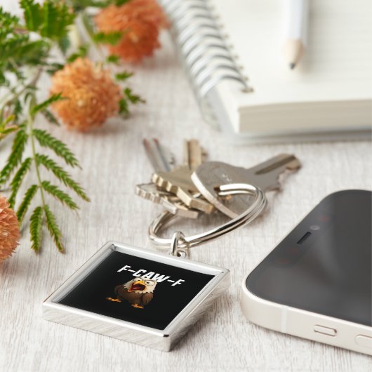 F-Caw-F Funny F-Caw-F Gear Retro Classic Schlüsselanhänger (Seite)