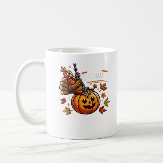 F-Caw-F Funny For Men Women Thanksgiving-Christmas Kaffeetasse (Links)