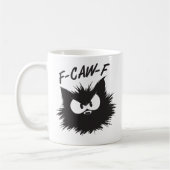 "F-CAW-F" Funny Grumpy Cat Mug Kaffeetasse (Links)
