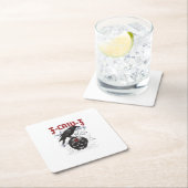 F-Caw-F Funny Halloween Crow Raven Gothic Humor Rechteckiger Pappuntersetzer (Vor Ort)