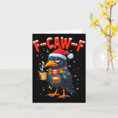 F-caw-f Funny Idea For Work Humor Craw Coffee Karte (Gelbe Blume)