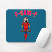 F-caw-f Funny Macaw Bird Watching Humor Animal Gra Mousepad (Mit Mouse)