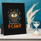 F-Caw-F Funny Messy Chicken Bird Rooster F-Caw-F M Fotoplatte (Seite)