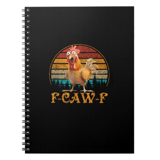 F-Caw-F Funny Quote Chicken Meme F-Caw-F Notizblock (Vorderseite)