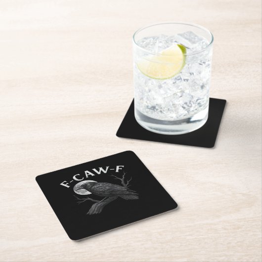 F-Caw-F Funny Quote Rechteckiger Pappuntersetzer (Vor Ort)