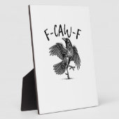 F-Caw-F Funny Raven Crow Spooky Season Creative Ca Fotoplatte (Seite)