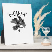 F-Caw-F Funny Raven Crow Spooky Season Creative Ca Fotoplatte (Seite)