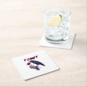 F-Caw-F Funny Raven Crow Spooky Season Halloween R Rechteckiger Pappuntersetzer (Vor Ort)