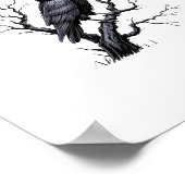 F-Caw-F Funny Raven Crow Spooky Season Halloween V Poster (Ecke)