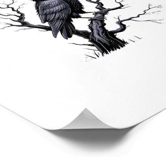 F-Caw-F Funny Raven Crow Spooky Season Halloween V Poster (Ecke)