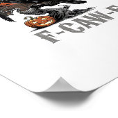 F-Caw-F Funny Raven Gothic Crow Bird Halloween Tre Poster (Ecke)