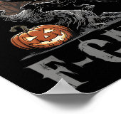 F-caw-f Funny Raven Gothic Crow Black Bird Hallowe Poster (Ecke)