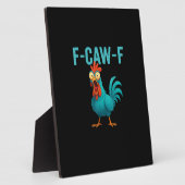 F-Caw-F Funny Rooster Chicken Humor Bird Fotoplatte (Seite)