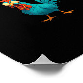 F-Caw-F Funny Rooster Chicken Humor Bird Poster (Ecke)