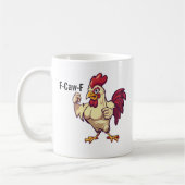 F-Caw-F Funny Rooster Flex Your Feathers Mug Kaffeetasse (Links)