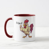 F-Caw-F Funny Rooster Flex Your Feathers Mug Tasse (Links)