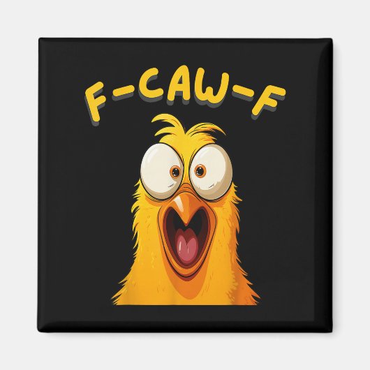 F-caw-f Funny Rooster Hühnerfarm Fcawf Tierart Magnet (Vorne)
