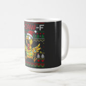 F-CAW-F Funny Screaming Chicken Ugly Christmas Kaffeetasse (VorderseiteRechts)