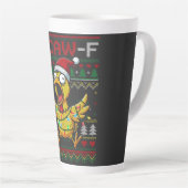 F-CAW-F Funny Screaming Chicken Ugly Christmas Milchtasse (Rechte Ecke)