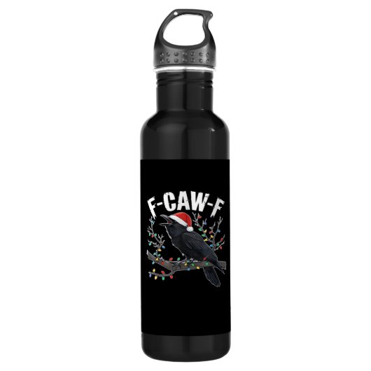 F-Caw-F Funny Trendy Edelstahlflasche (Vorderseite)