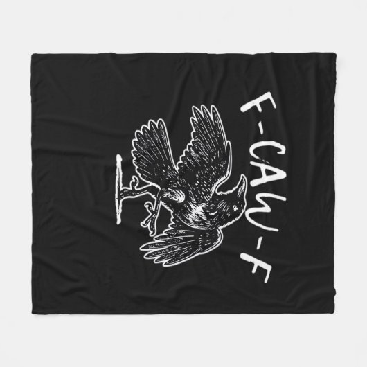 F-Caw-F Funny Trendy Fleecedecke (Vorderseite (Horizontal))