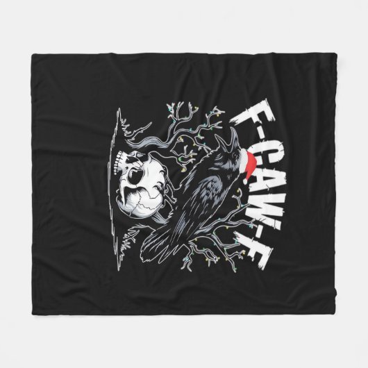 F-Caw-F Funny Trendy Fleecedecke (Vorderseite (Horizontal))