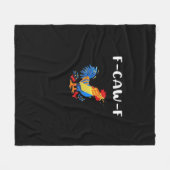 F-Caw-F Funny Trendy Fleecedecke (Vorderseite (Horizontal))