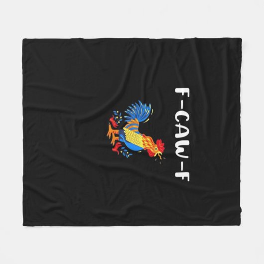 F-Caw-F Funny Trendy Fleecedecke (Vorderseite (Horizontal))